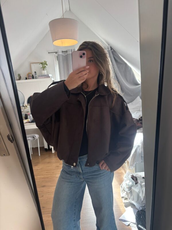Suède brown bomberjack - One size