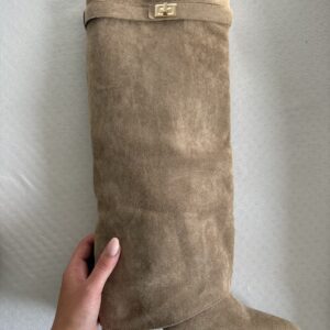 Suède laarzen khaki