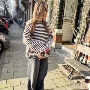 Bruine strepen longsleeve