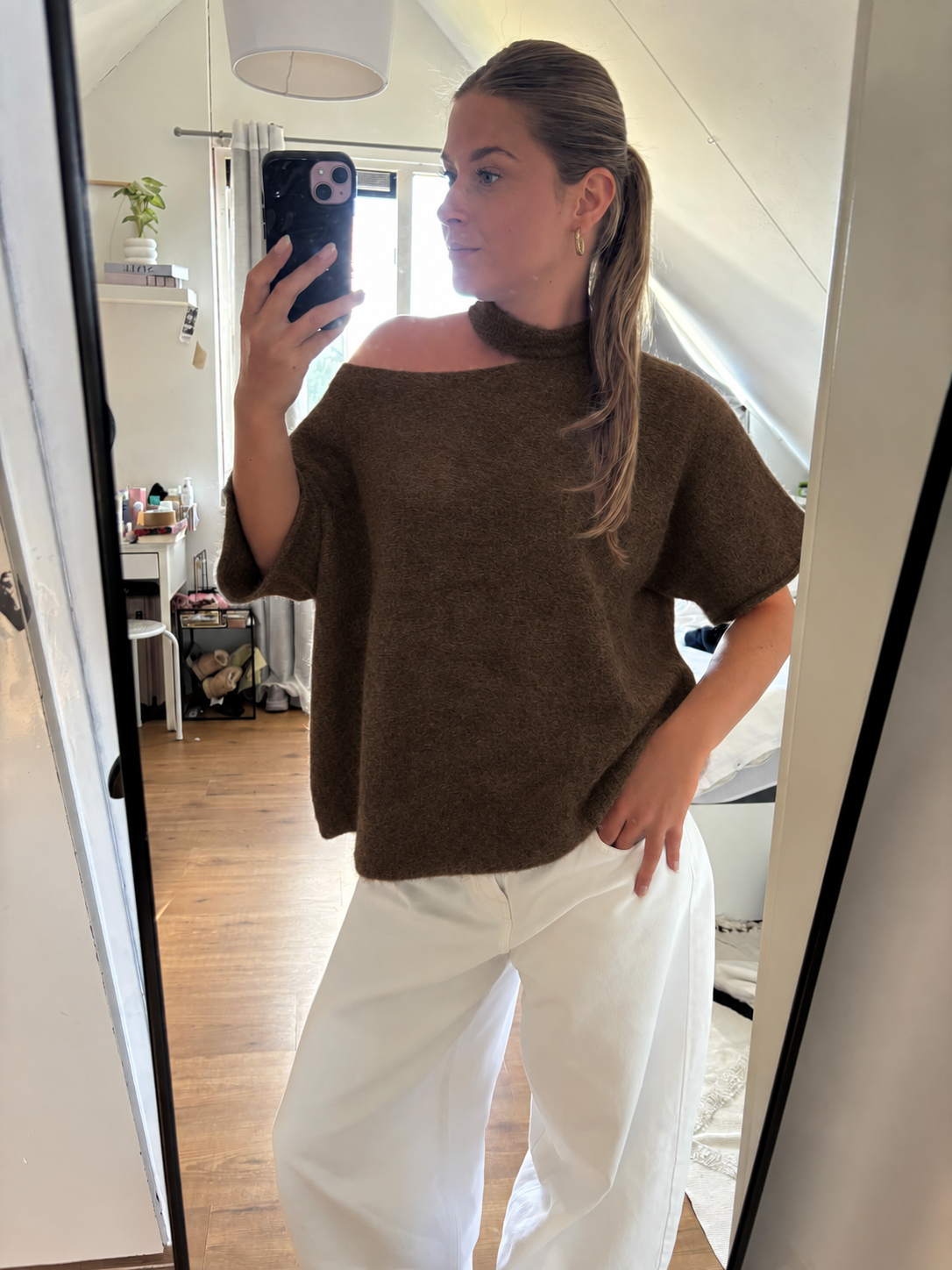 Elara Knit Top Bruin (pre-order, 1-2 weken levering)