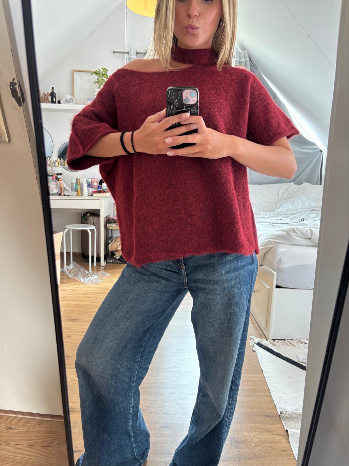 Elara knit top bordeaux dames